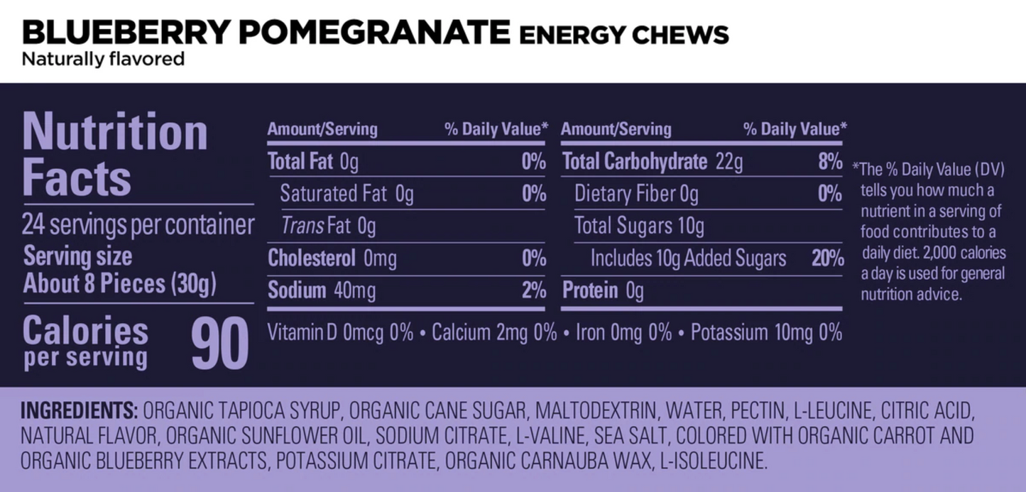 GU Energy Labs Chews - BLÅBÆR GRANATÆBLE